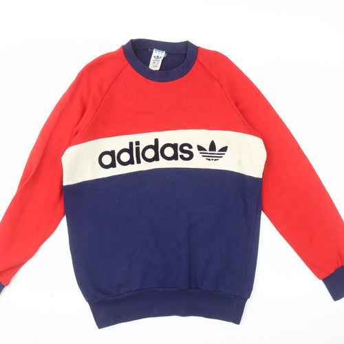 Adidas Mens Multicoloured Retro Logo Pullover Sweatshirt Size S