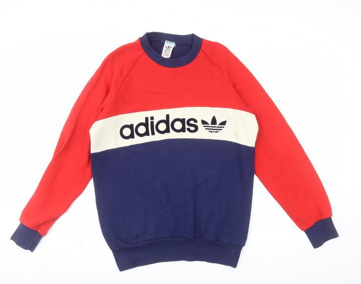 Adidas Mens Multicoloured Retro Logo Pullover Sweatshirt Size S