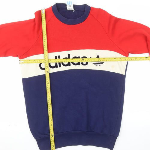 Adidas Mens Multicoloured Retro Logo Pullover Sweatshirt Size S