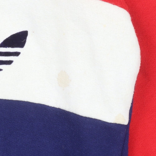 Adidas Mens Multicoloured Retro Logo Pullover Sweatshirt Size S
