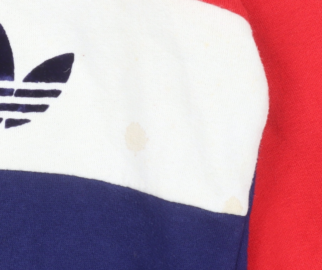 Adidas Mens Multicoloured Retro Logo Pullover Sweatshirt Size S
