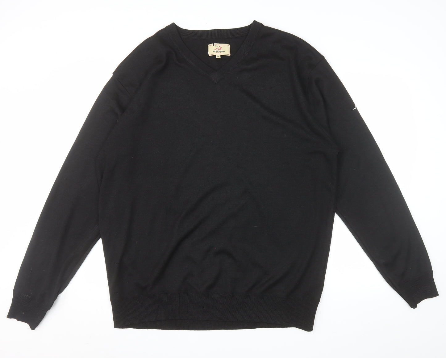 Woodworm Men’s Black 3XL V-Neck Golf Pullover Jumper