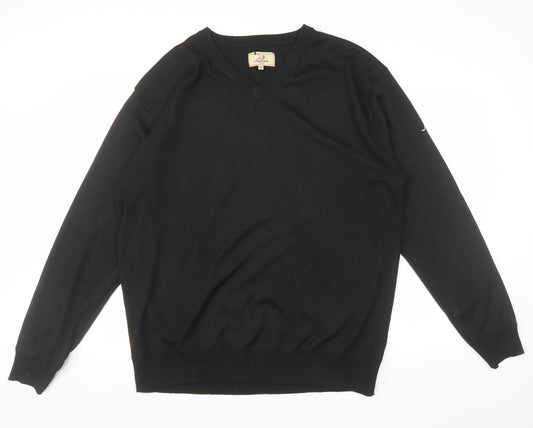 Woodworm Men’s Black 3XL V-Neck Golf Pullover Jumper