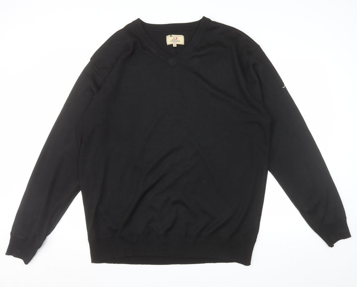 Woodworm Men’s Black 3XL V-Neck Golf Pullover Jumper