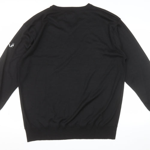Woodworm Men’s Black 3XL V-Neck Golf Pullover Jumper