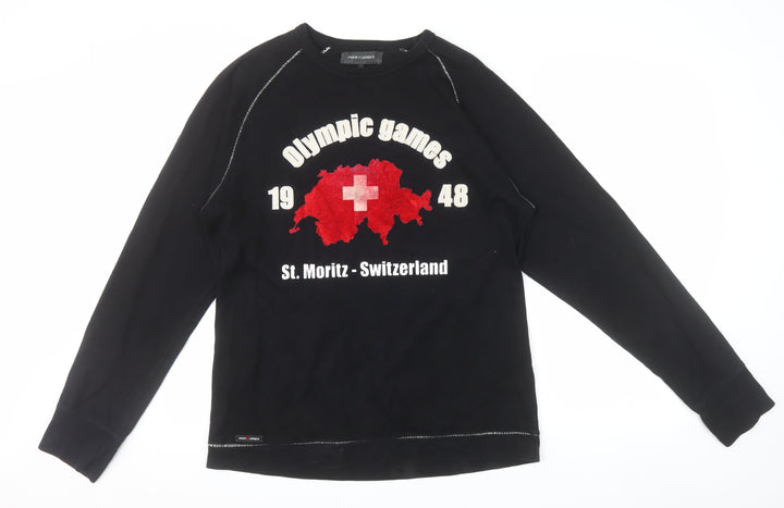 Jack & Jones Men's Black Olympic Games Pullover Sweatshirt M