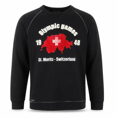 Jack & Jones Men's Black Olympic Games Pullover Sweatshirt M