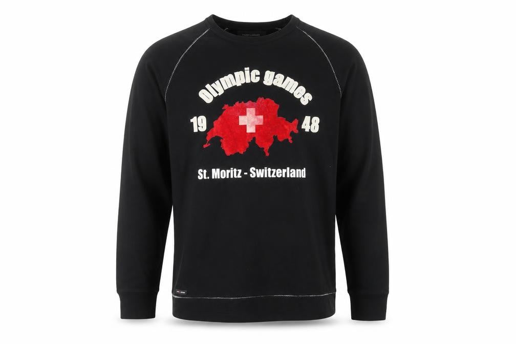 Jack & Jones Men's Black Olympic Games Pullover Sweatshirt M