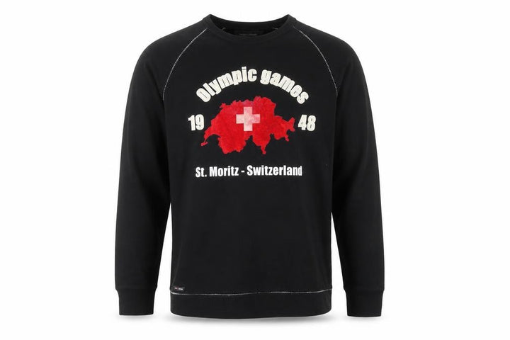 Jack & Jones Men's Black Olympic Games Pullover Sweatshirt M