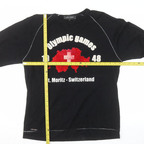 Jack & Jones Men's Black Olympic Games Pullover Sweatshirt M