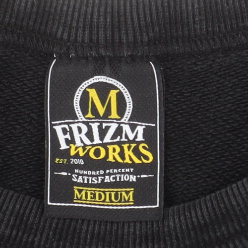 Frizmworks Men's Black Medium Crew Neck Pullover Sweatshirt