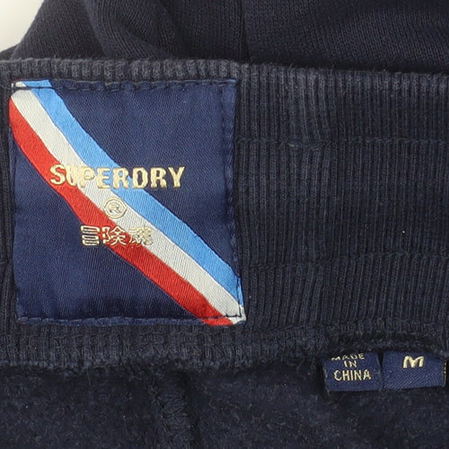 Superdry Men's Navy Blue Jogger Sweatpants Size M Cotton Blend