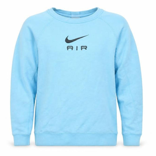 Nike Girls Blue Pullover Sweatshirt L 147-158cm Logo Graphic Fleece
