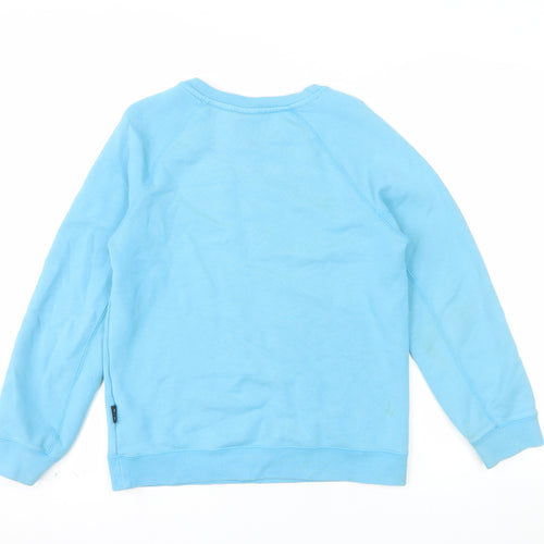 Nike Girls Blue Pullover Sweatshirt L 147-158cm Logo Graphic Fleece