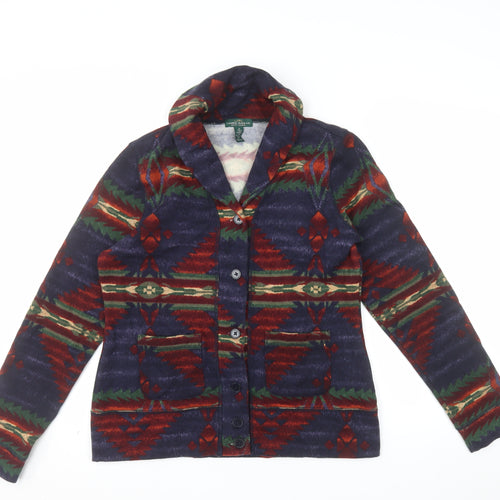 Lauren Ralph Lauren Women’s Multicoloured Aztec Cardigan Hoodie M Cotton Blend