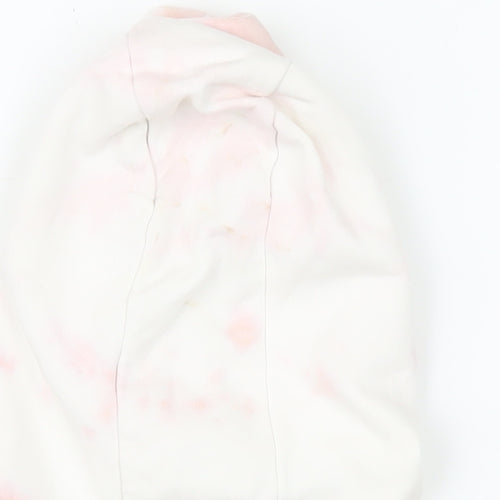 Next Girls Pink Tie Dye Pullover Hoodie 8 Years Regular Fit Fleece