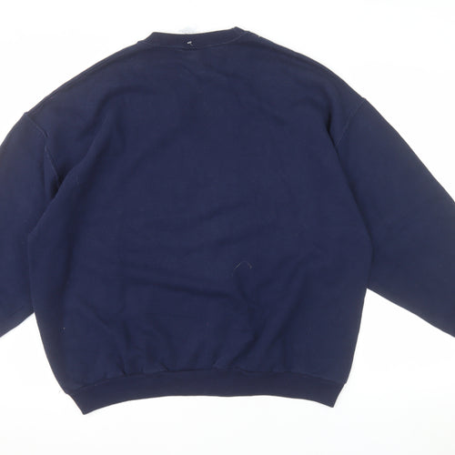 Jerzees Men's Blue XL Pullover Football USA Graphic Sweatshirt