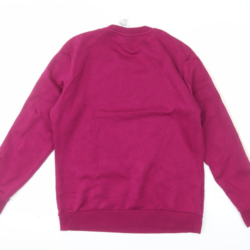 Adidas Womens Magenta Crew Neck Sweatshirt Size M 12-14 Cotton Blend