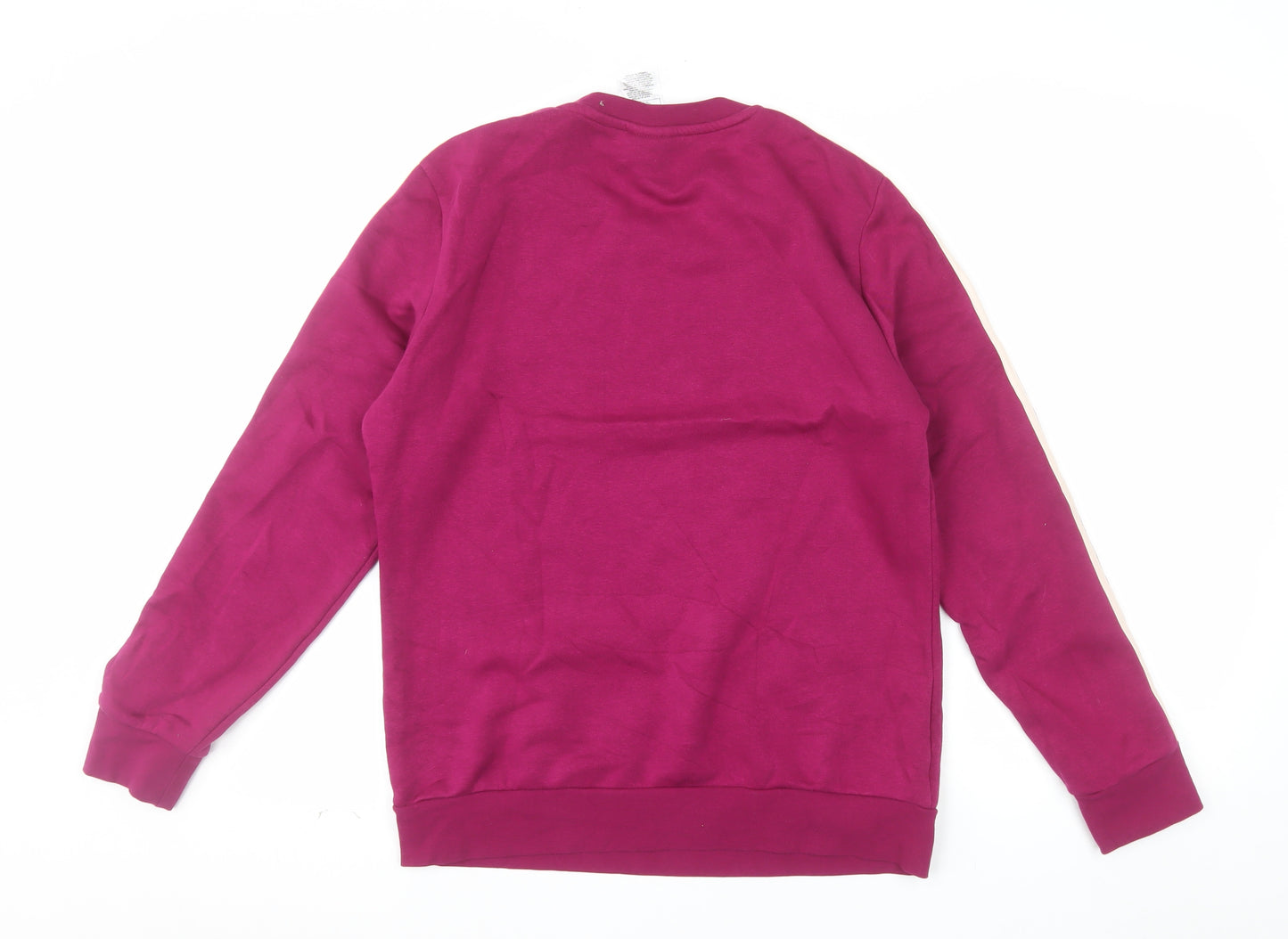 Adidas Womens Magenta Crew Neck Sweatshirt Size M 12-14 Cotton Blend