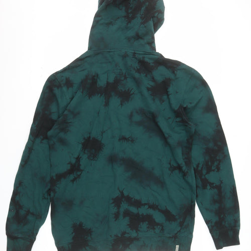Vans Men’s Green Tie Dye Pullover Hoodie Size L Fleece Regular Fit