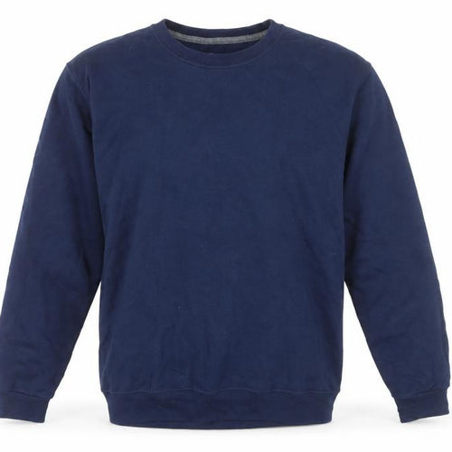 Athletic Works Men's Blue Crew Neck Long Sleeve Pullover Sweatshirt S