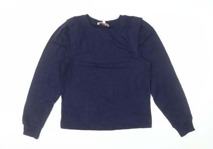 LOFT Women's Navy Blue Crew Neck Pullover Sweatshirt Size S