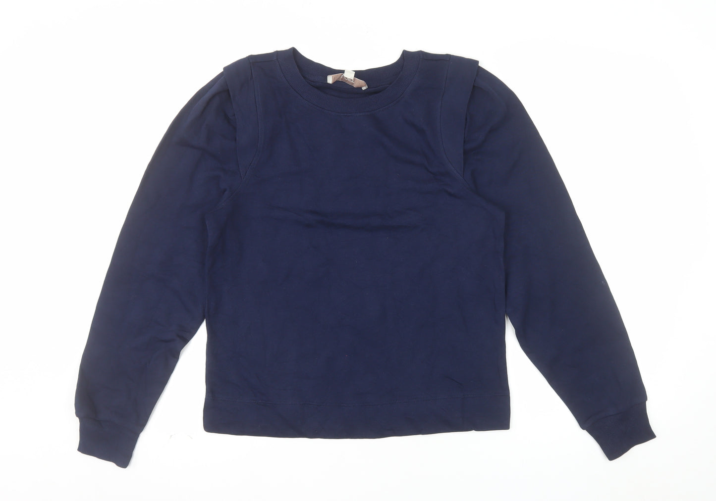 LOFT Women's Navy Blue Crew Neck Pullover Sweatshirt Size S