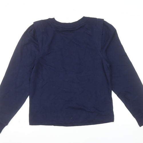 LOFT Women's Navy Blue Crew Neck Pullover Sweatshirt Size S