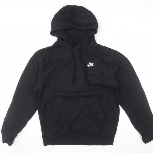 Nike Men's Black Pullover Hoodie Small Regular Fit Fleece Sportswear