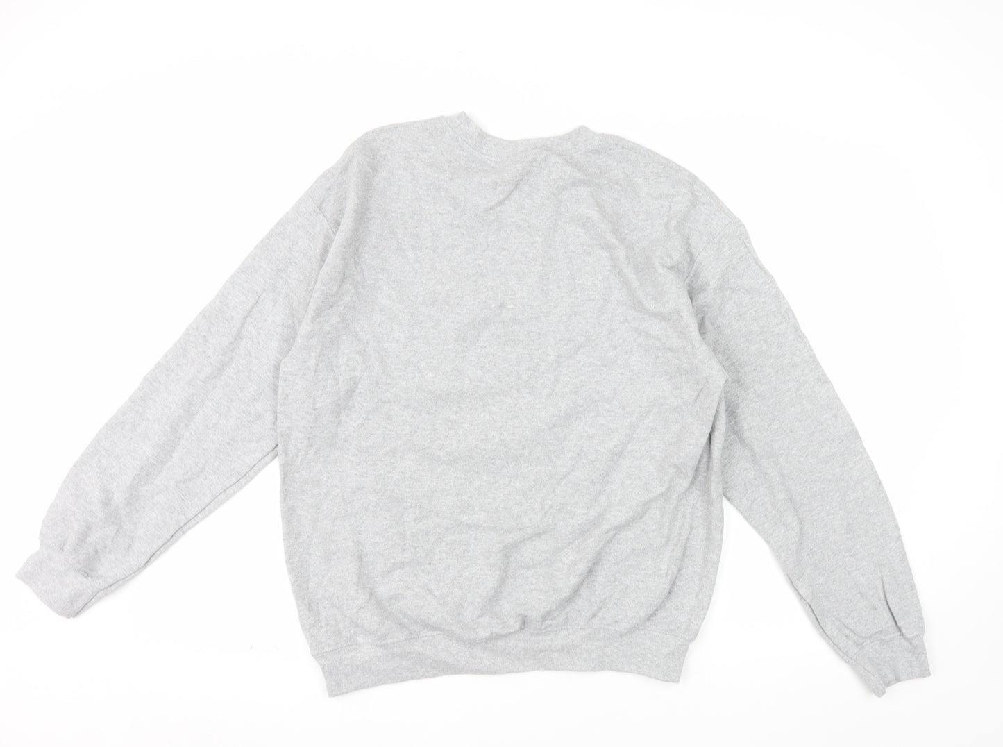 Gildan Men's Grey Queen's University Logo Crew Neck Sweatshirt M