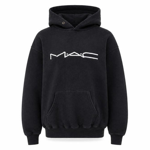 Fruit of the Loom Women’s Black MAC Logo Pullover Hoodie Size S