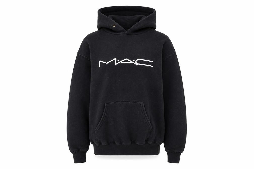 Fruit of the Loom Women’s Black MAC Logo Pullover Hoodie Size S