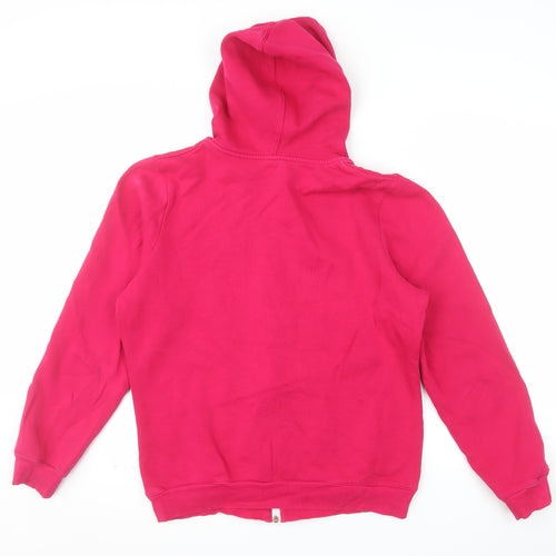Adidas Women's Pink Full Zip Hoodie Size 18 L Cotton Blend