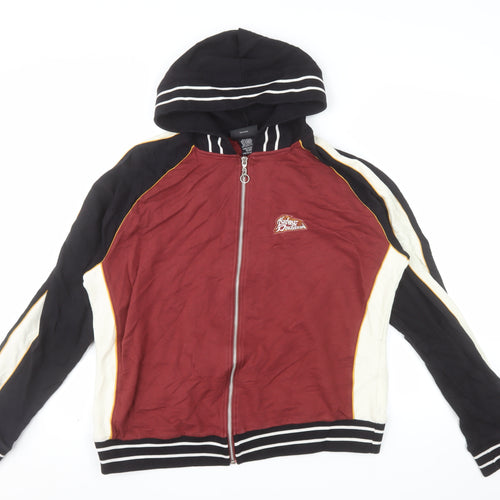 Harley-Davidson Womens Red Black Full Zip Hoodie Size 1W Cotton