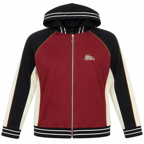 Harley-Davidson Womens Red Black Full Zip Hoodie Size 1W Cotton