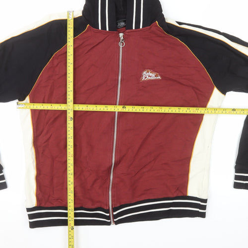 Harley-Davidson Womens Red Black Full Zip Hoodie Size 1W Cotton