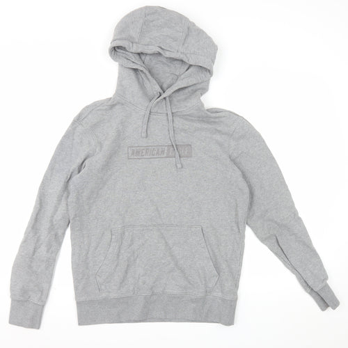 American Eagle Women Grey XS Pullover Hoodie 100% Cotton Casual