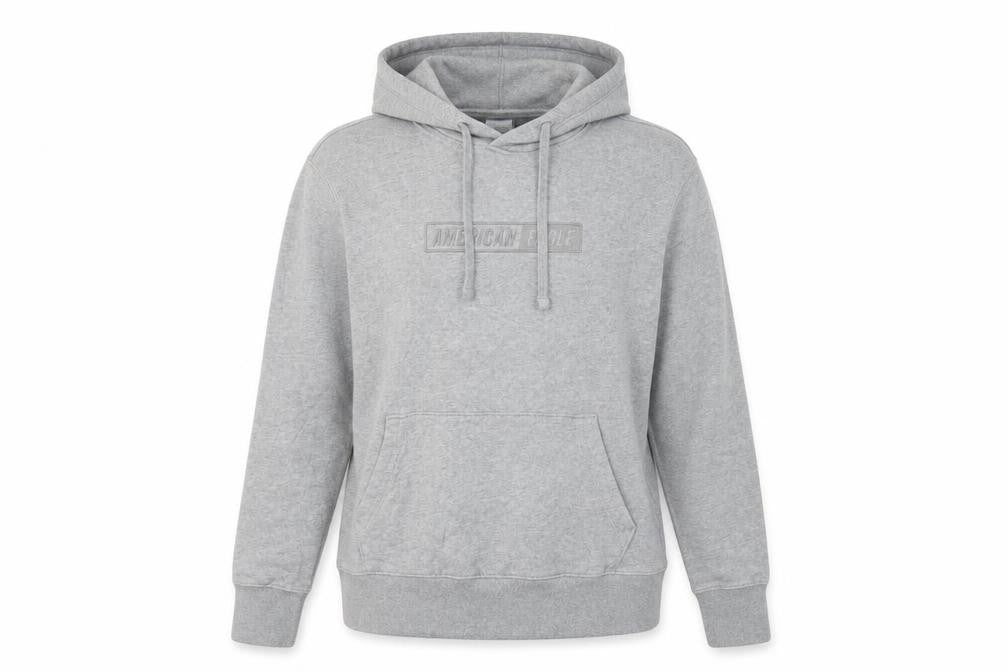 Front view of American Eagle Women Grey XS Pullover Hoodie 100% Cotton Casual