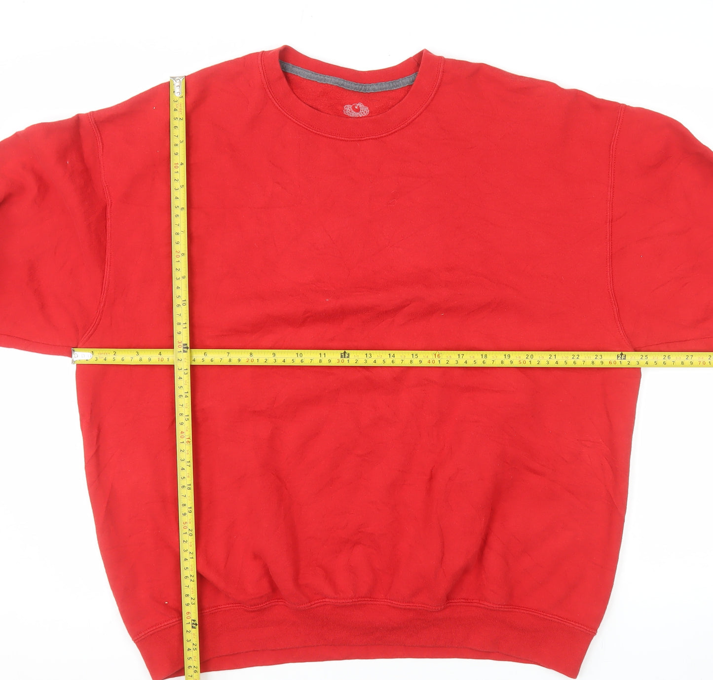 Fruit of the Loom Men's Red XL Crew Neck Pullover Sweatshirt