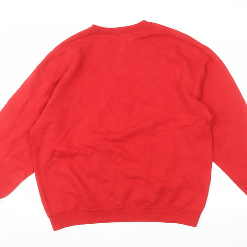 Fruit of the Loom Men's Red XL Crew Neck Pullover Sweatshirt