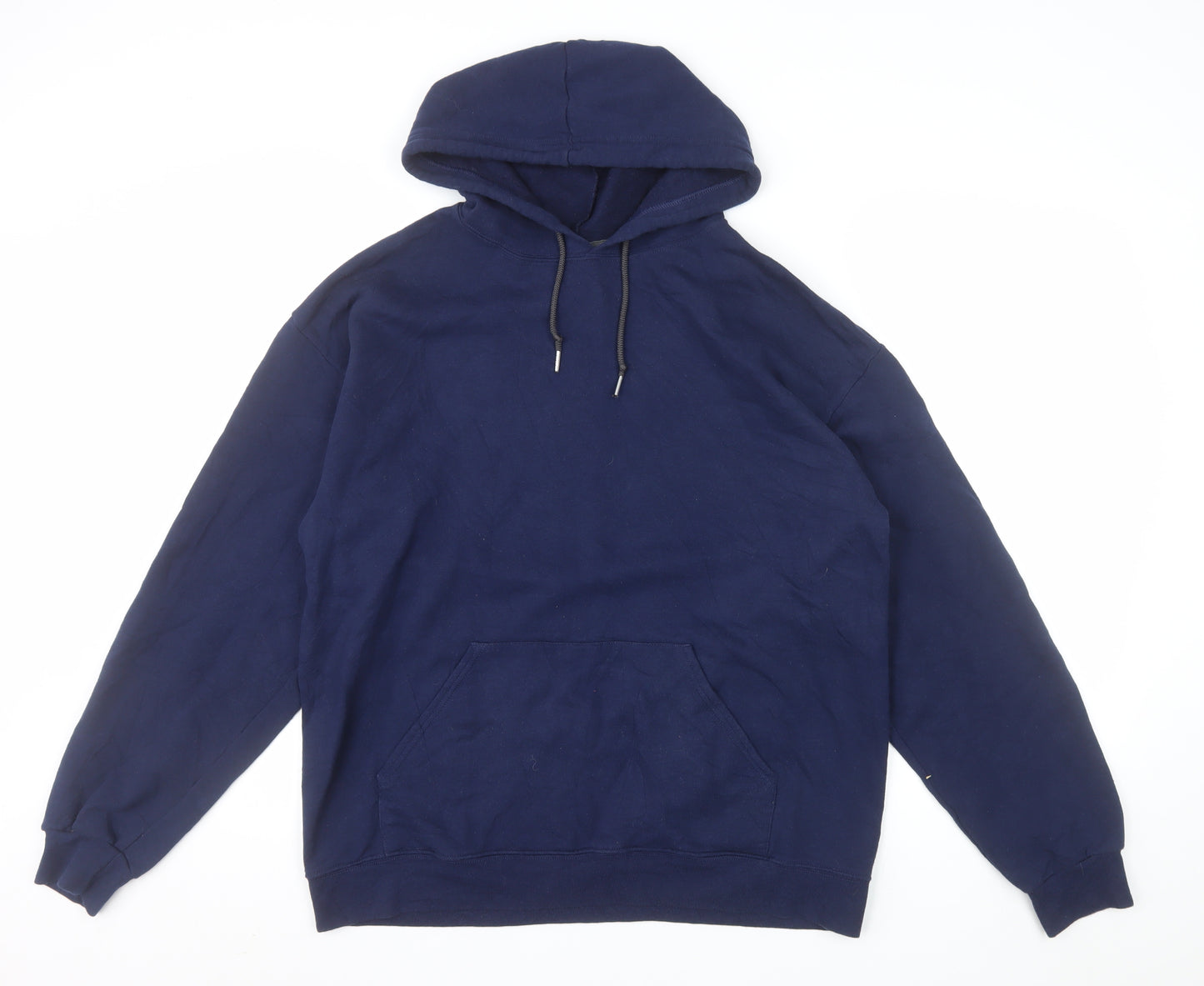 Fruit of the Loom Men's Blue Pullover Hoodie L Regular Fit Fleece