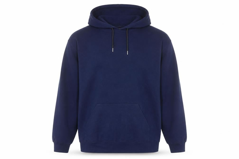 Fruit of the Loom Men's Blue Pullover Hoodie L Regular Fit Fleece