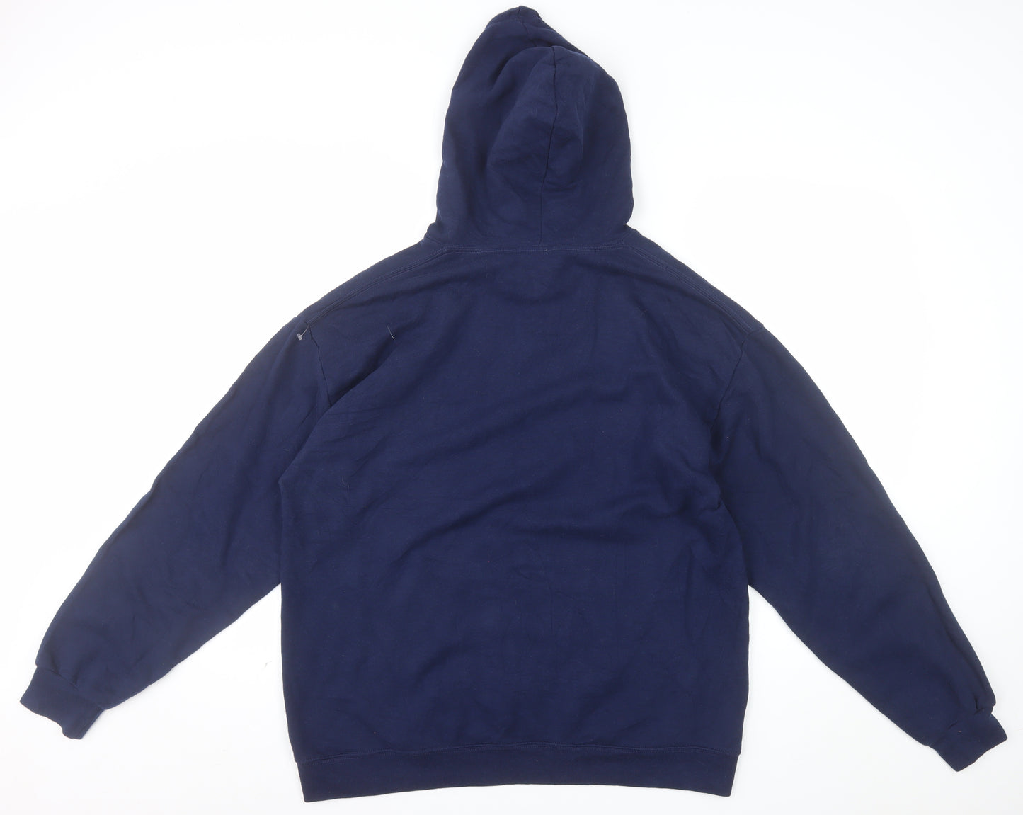 Fruit of the Loom Men's Blue Pullover Hoodie L Regular Fit Fleece