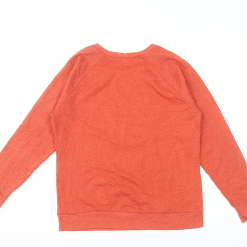 Time and Tru Women's Orange Pullover Sweatshirt Size M (8-10)