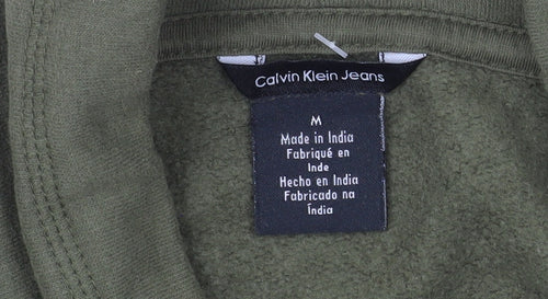 Calvin Klein Jeans Women’s Green Pullover Sweatshirt M Cotton Blend
