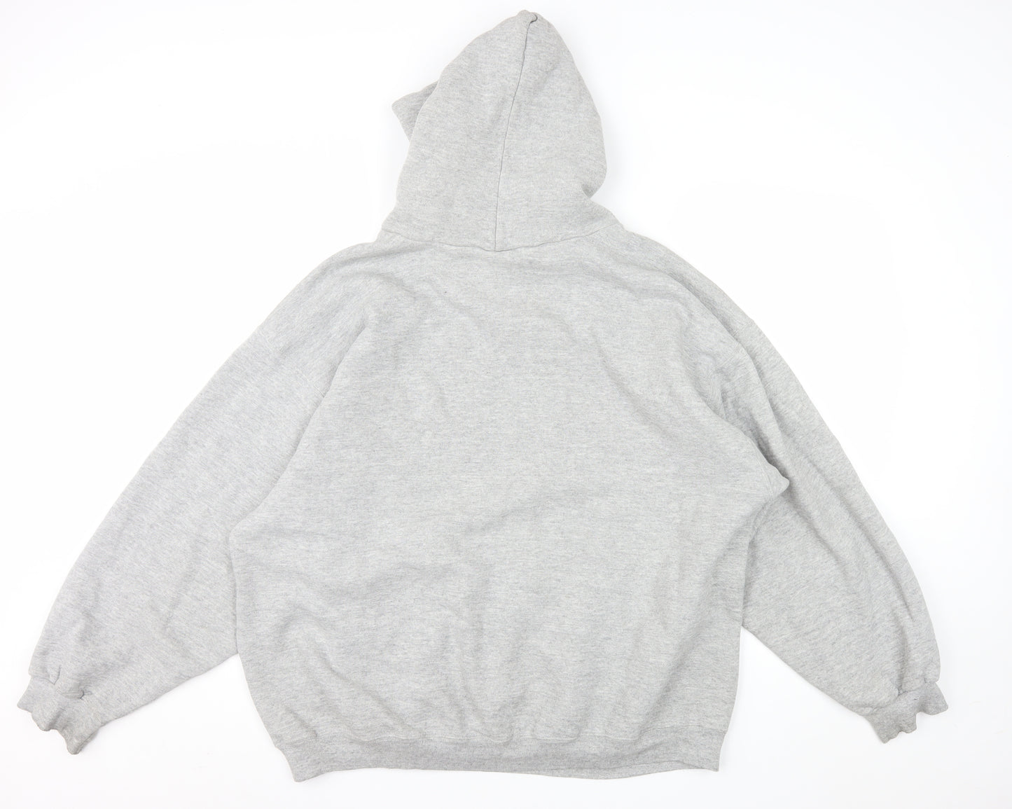 Nike Men's Grey Pullover Hoodie L Regular Fit Fleece Sweatshirt