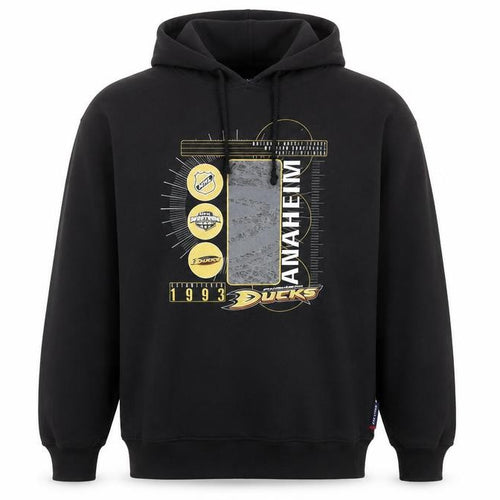 Sport-Tek Men's Black XL Pullover Hoodie Anaheim Ducks 1993 Graphic