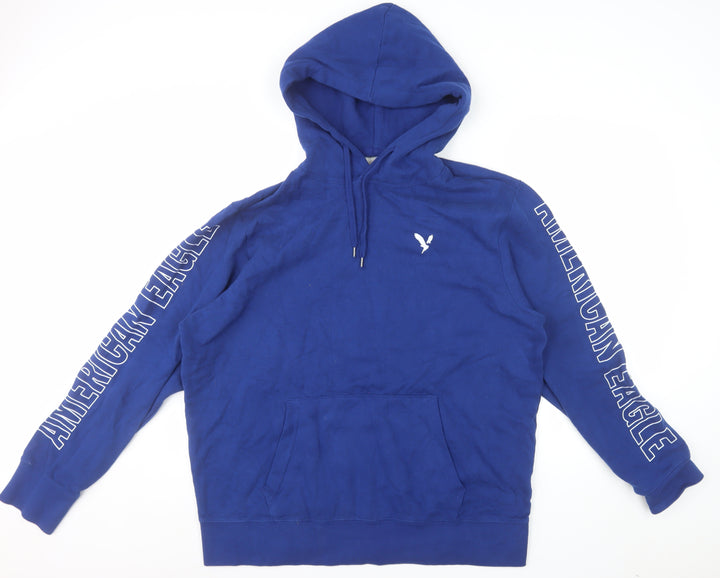 American Eagle Men's Blue XL Pullover Hoodie Super Soft Fleece