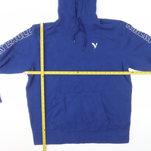 American Eagle Men's Blue XL Pullover Hoodie Super Soft Fleece
