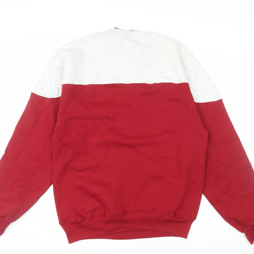 Russell Athletic Men’s Red Grey Pullover Sweatshirt L Vintage Regular Fit